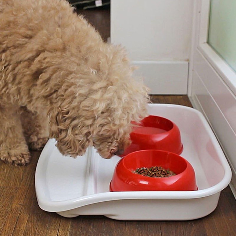 FERPLAST Bandeja Lindo Estándar con Platos para Perros y Gatos