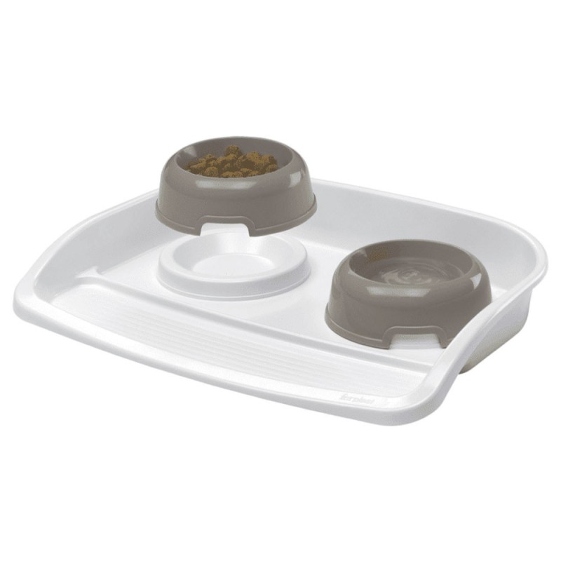 FERPLAST Bandeja Lindo Maxi con Platos para Perros y Gatos