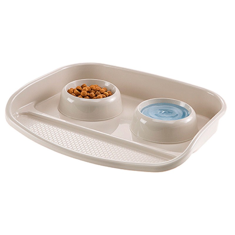 FERPLAST Bandeja Lindo Maxi con Platos para Perros y Gatos