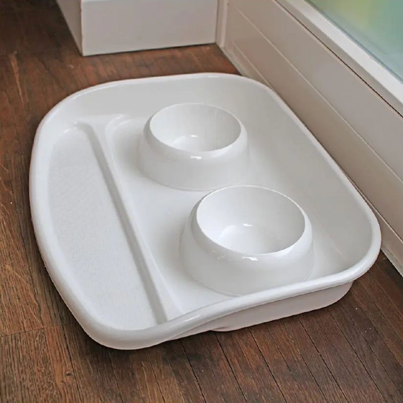 FERPLAST Bandeja Lindo Maxi con Platos para Perros y Gatos