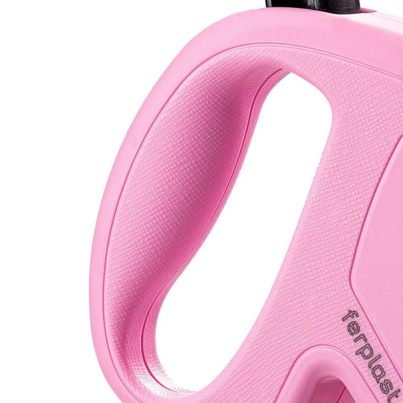 FERPLAST Correa Retráctil para Paseo Flippy One Talla S Rosada