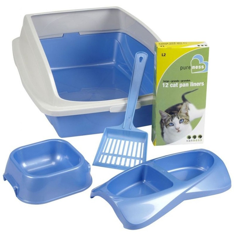 Vanness Kit de Inicio Litera Bandeja para Gatos con Accesorios SK-CP4
