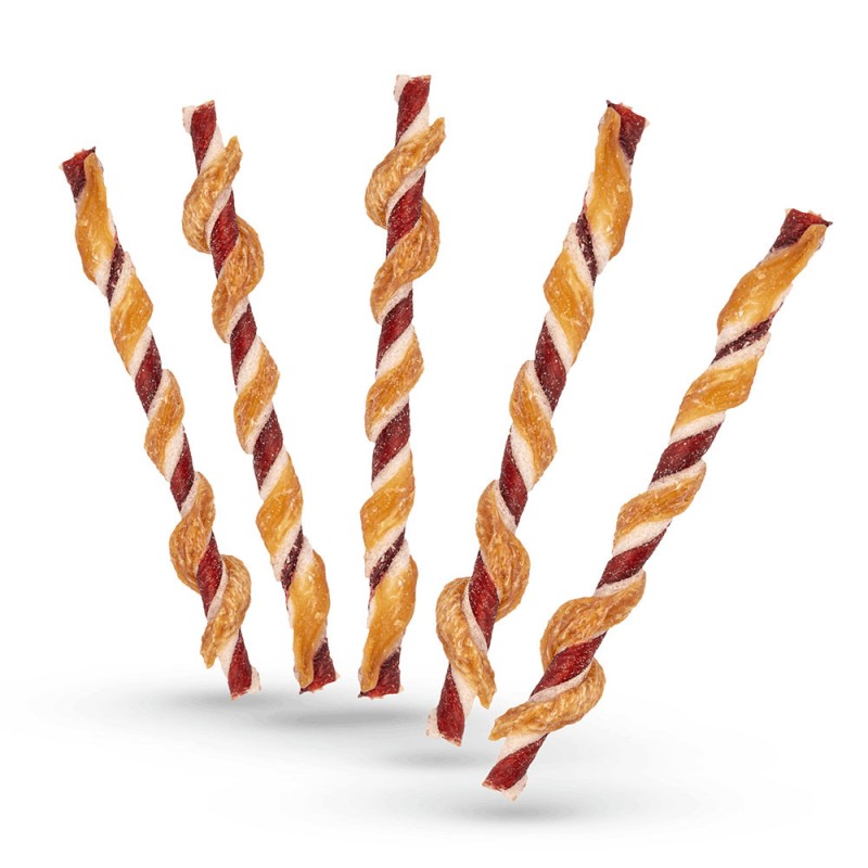 Dingo Twist Snack Golosina para Perros Triple sabor x5 und