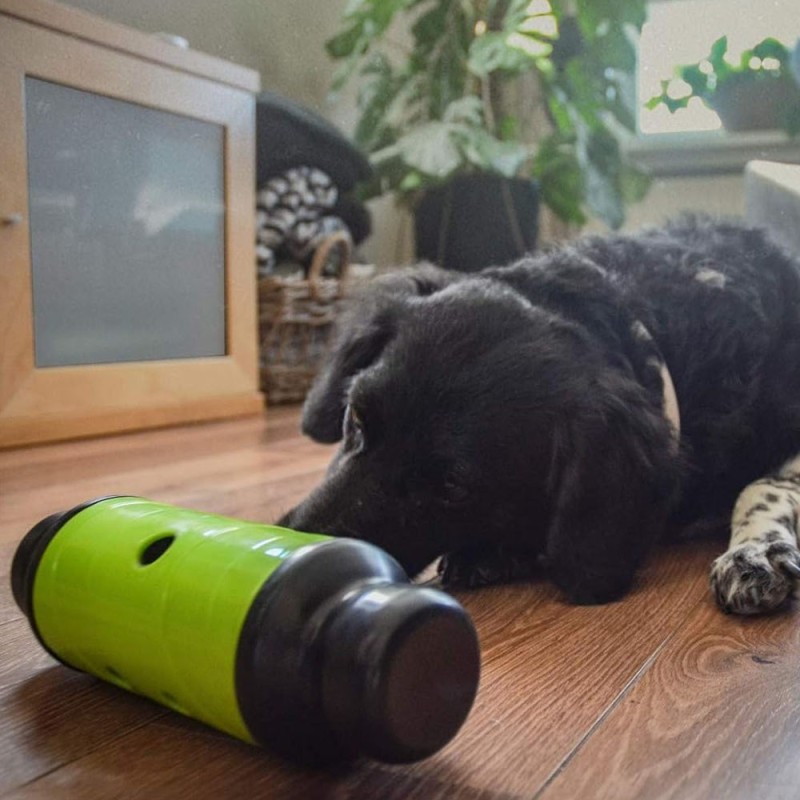 EAT Slow Live Longer Juguete para premios perros Large Verde