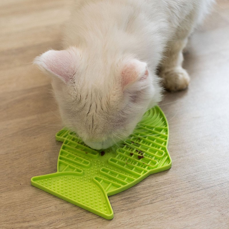 Plato Lickimat Casper Turquesa Anti Ansiedad para Gatos