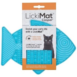 Plato Lickimat Casper Turquesa Anti Ansiedad para Gatos