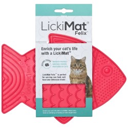 Plato Lickimat Felix Rosado Anti Ansiedad para Gatos