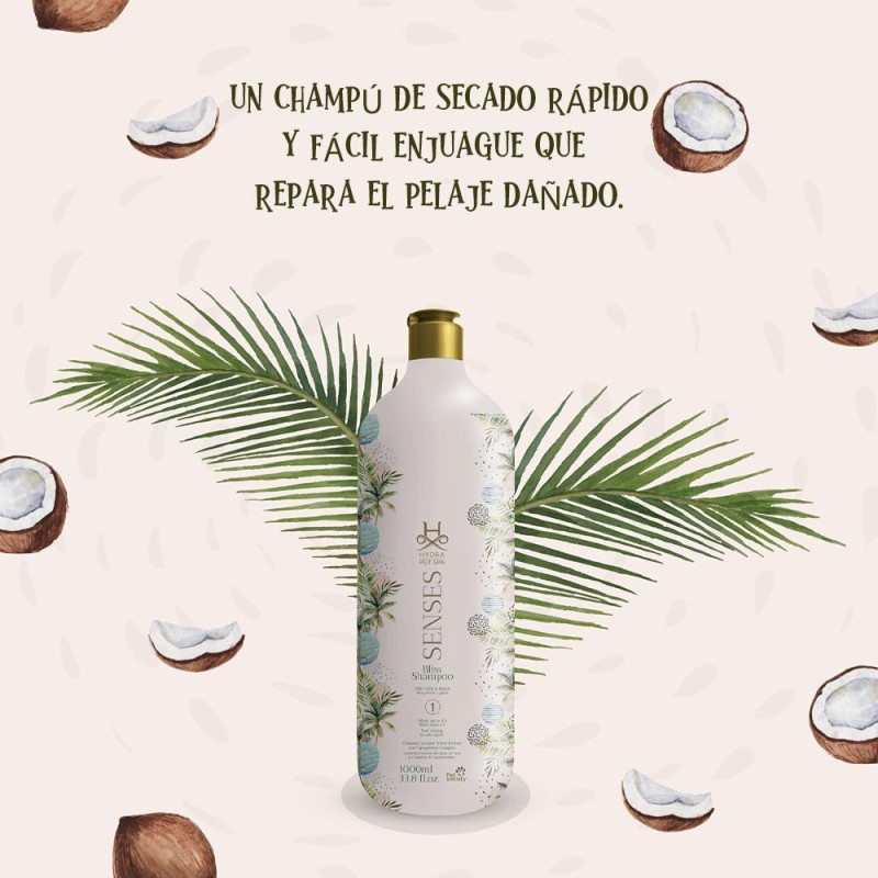 Shampoo para Perros y Gatos Hydra Senses Bliss 1L