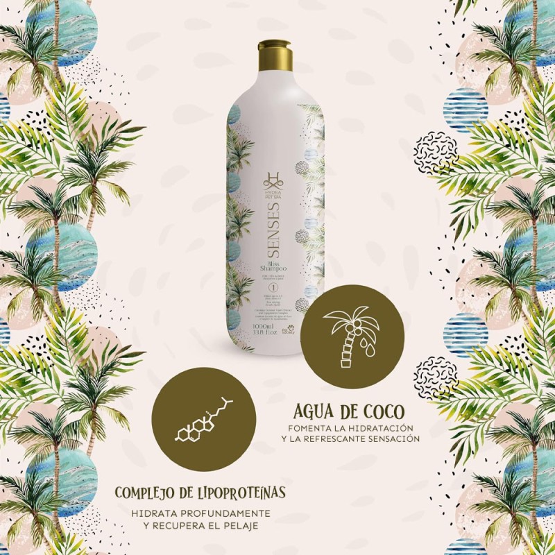 Shampoo para Perros y Gatos Hydra Senses Bliss 1L