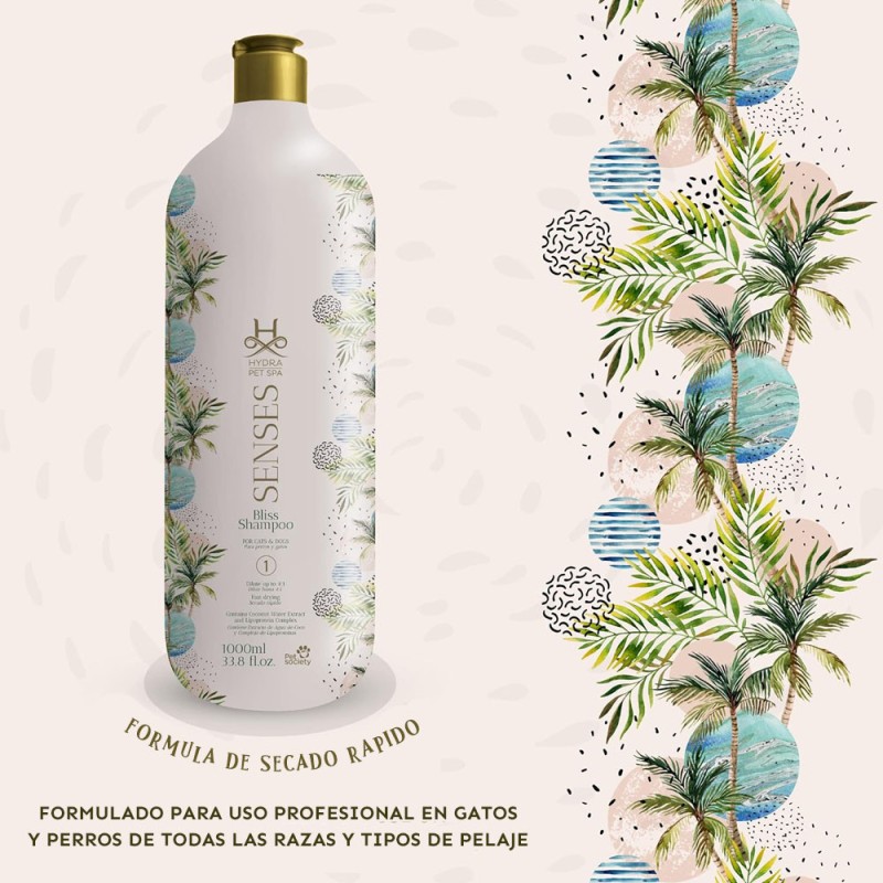 Shampoo para Perros y Gatos Hydra Senses Bliss 1L