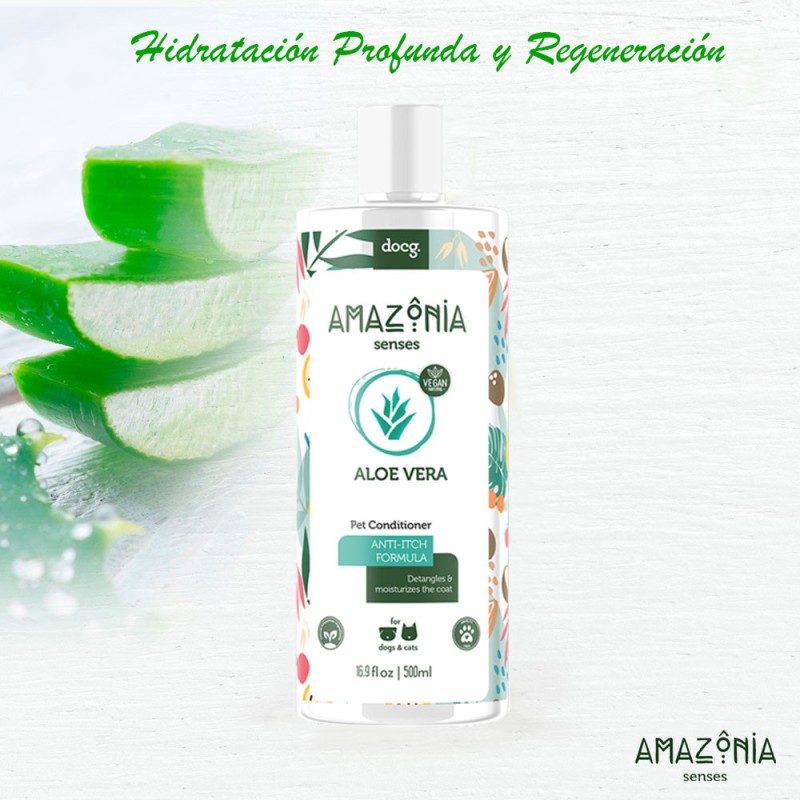 Acondicionador para Mascotas Amazonia Senses Aloe Vera 500ml