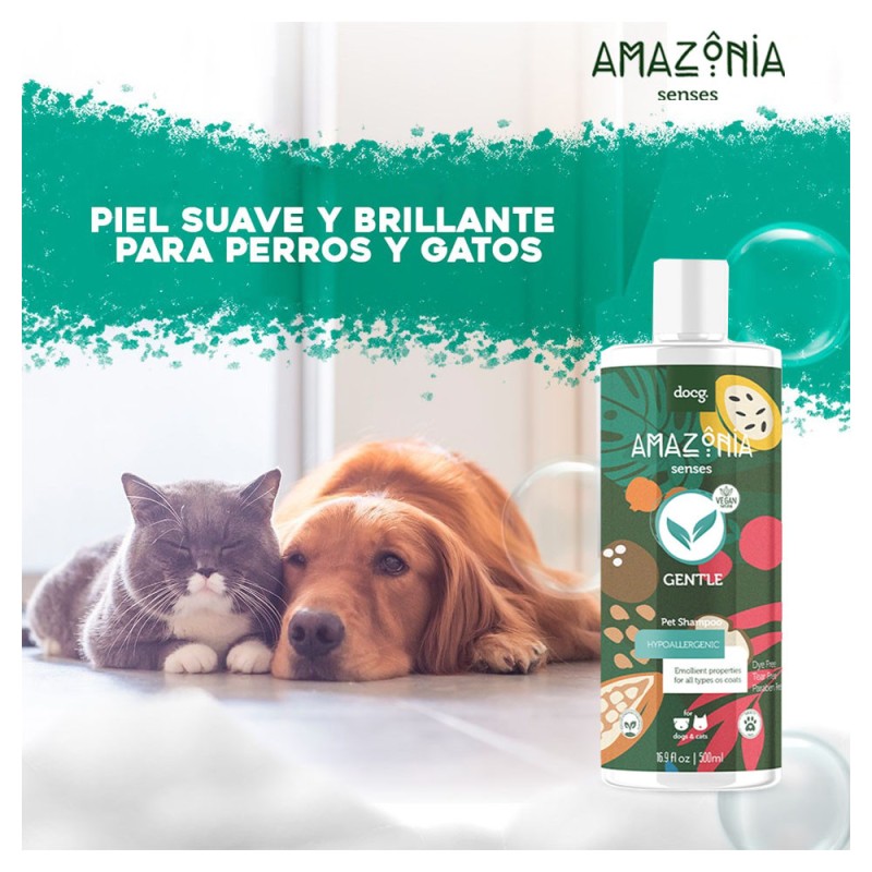 Shampoo para Perros y Gatos Amazonia Senses Suave 500ml