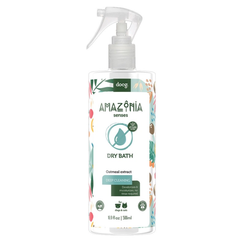 Shampoo para Baño Seco Perros y Gatos Amazonia Senses 500ml