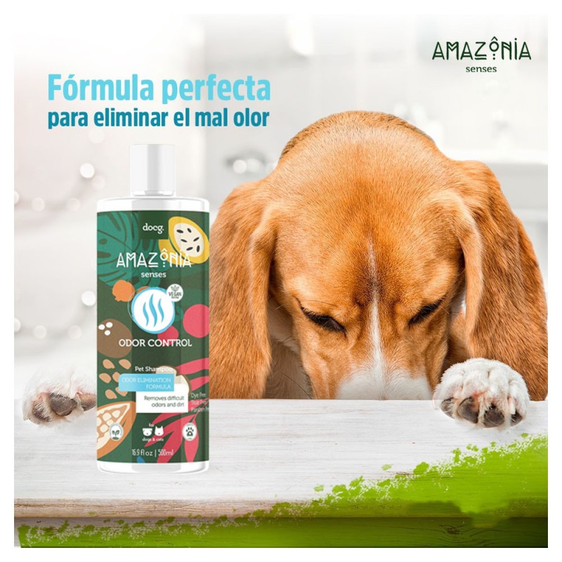 Shampoo para Mascotas Amazonia Senses Control de olores 500ml | Patmo pet