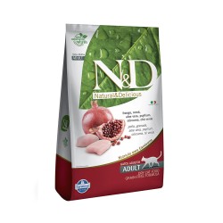 N&D Prime para Gatos Adultos Sabor Pollo y Granada 7.5 kg