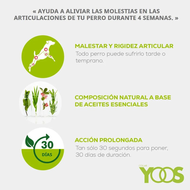 Yoos Collar Para Alivio Articular en Perros Talla M/L
