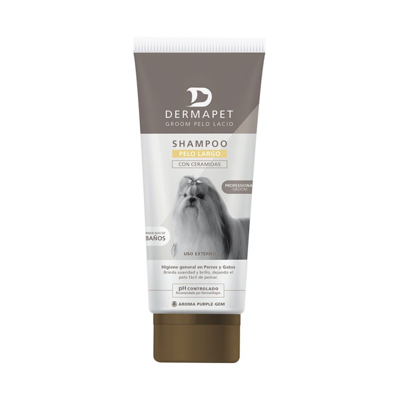 Shampoo para Perros y Gatos Dermapet Groom Pelo Largo 250ml