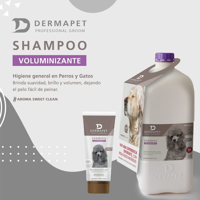 Shampoo para Mascotas Dermapet Groom Voluminizante 5L