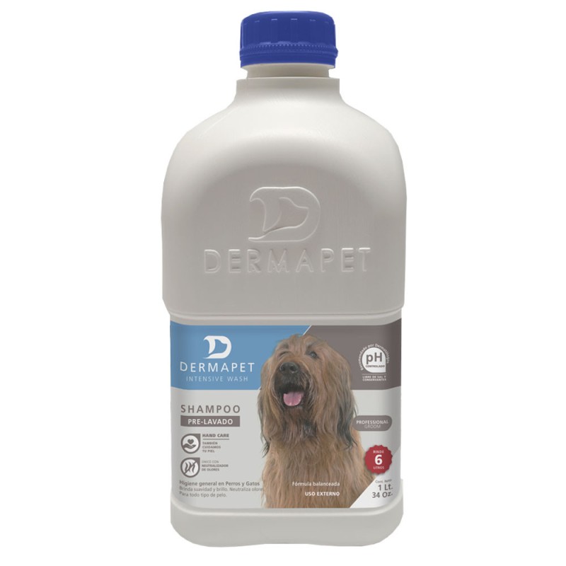 Dermapet Intensive Wash Shampoo 1L – Limpieza Profunda para Mascotas