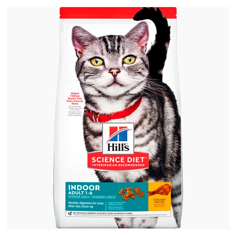 Alimento Hills Para Gatos Adultos de Interior Indoor 1.6Kg