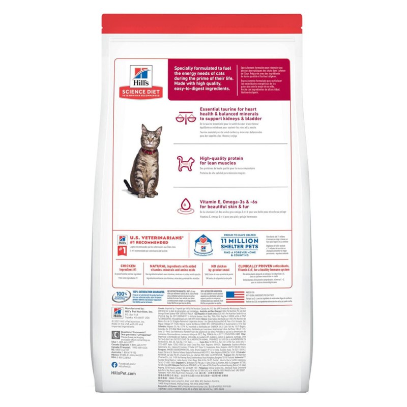 Alimento Hills Para Gatos Adultos Sabor a Pollo 7.3Kg