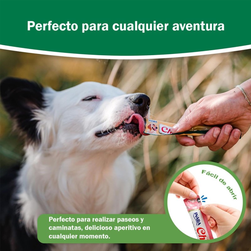 Snack Churu para Perros de Pollo Con Vegetales 4 Tubos x14gr