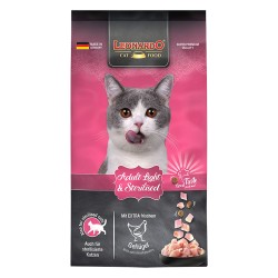 Alimento Leonardo Gato Adulto Light y Esterilizado 7.5 Kg
