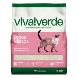 Arena Sanitaria para Gatos de Granos Mixtos Viva Verde 10Kg Ecologica