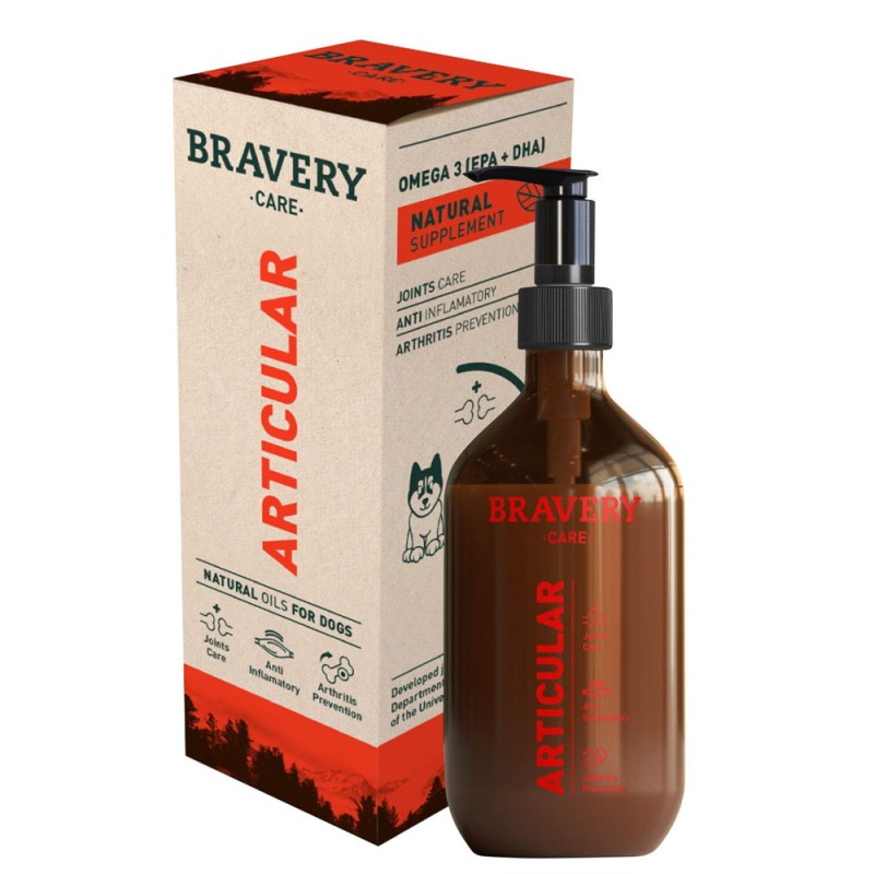 Aceite Bravery Para Cuidado Articular en Perros 500ml