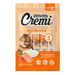 Snack Naturalistic Cremi Salmón y Atún 60gr en Patmo Pet