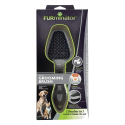 Furminator Dual Brush Cepillo Doble Cuidado pelaje para Perro y Gato