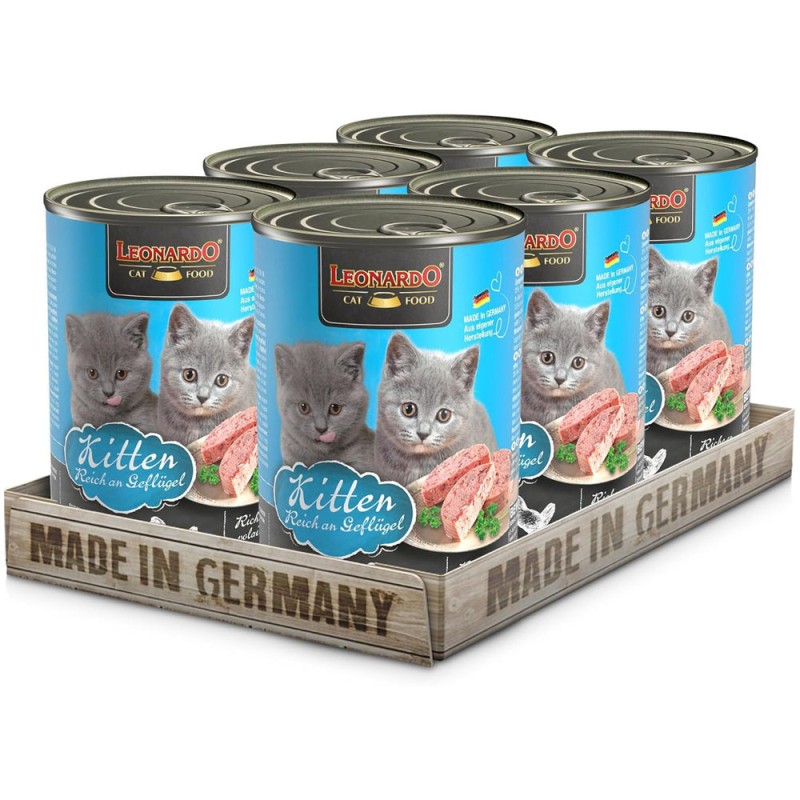 Leonardo Quality Selection para Gatitos Lata 400gr x 6und