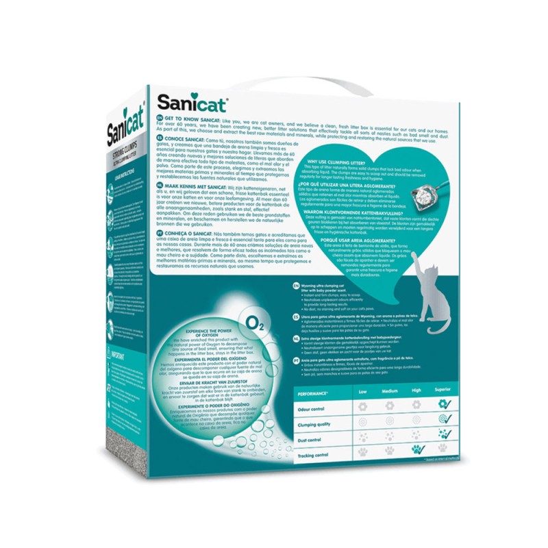 Sanicat Strong Clumps Arena Sanitaria Ultra Aglomerante para gatos 7KG