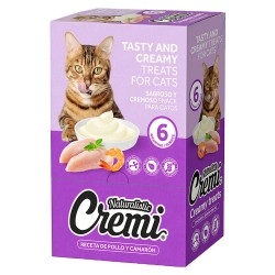 Snack para Gatos Naturalistic Cremi Pollo y Camarones 60gr Pack x6 und