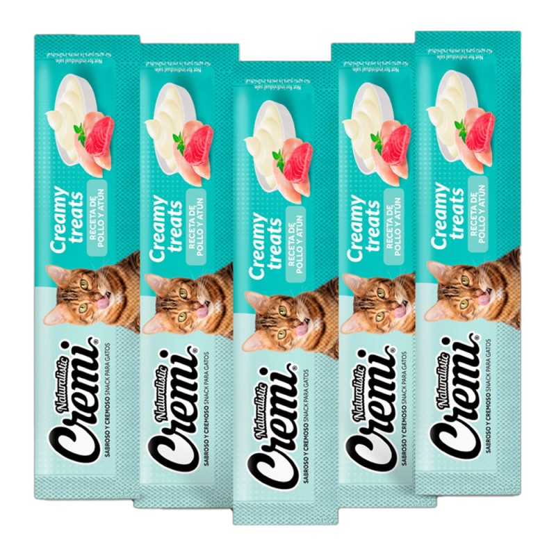Snack Naturalistic Cremi Pollo y Atún 60gr Pack x 6und en Patmo Pet