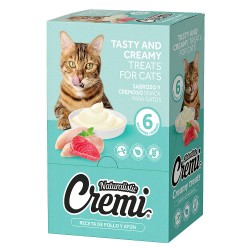 Snack Naturalistic Cremi Pollo y Atún 60gr Pack x 6und en Patmo Pet