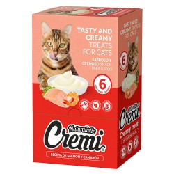 Snack para Gatos Naturalistic Cremi Salmón y Camarones 60gr Pack x 6und en patmo pet