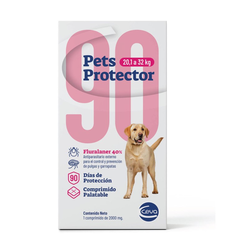 Antipulgas Pets Protector para perros de 10.1 a 20 kg Accion 3 meses