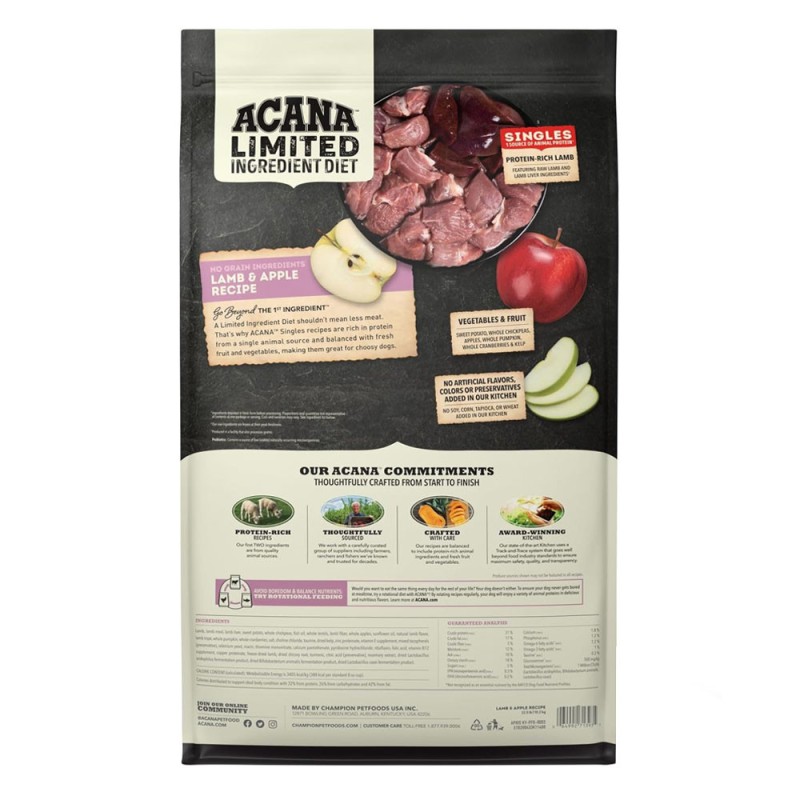 Alimento Acana para Perros Adultos Cordero y Manzana 10.2 Kg