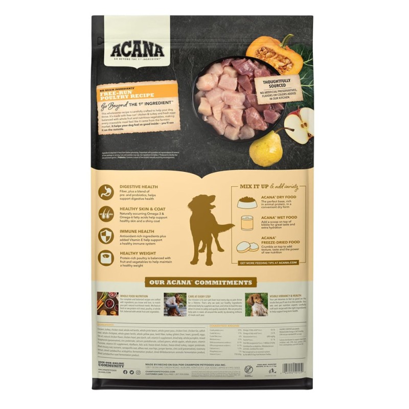 Alimento Acana para Perros Adultos con Ave de Corral 11.3 Kg