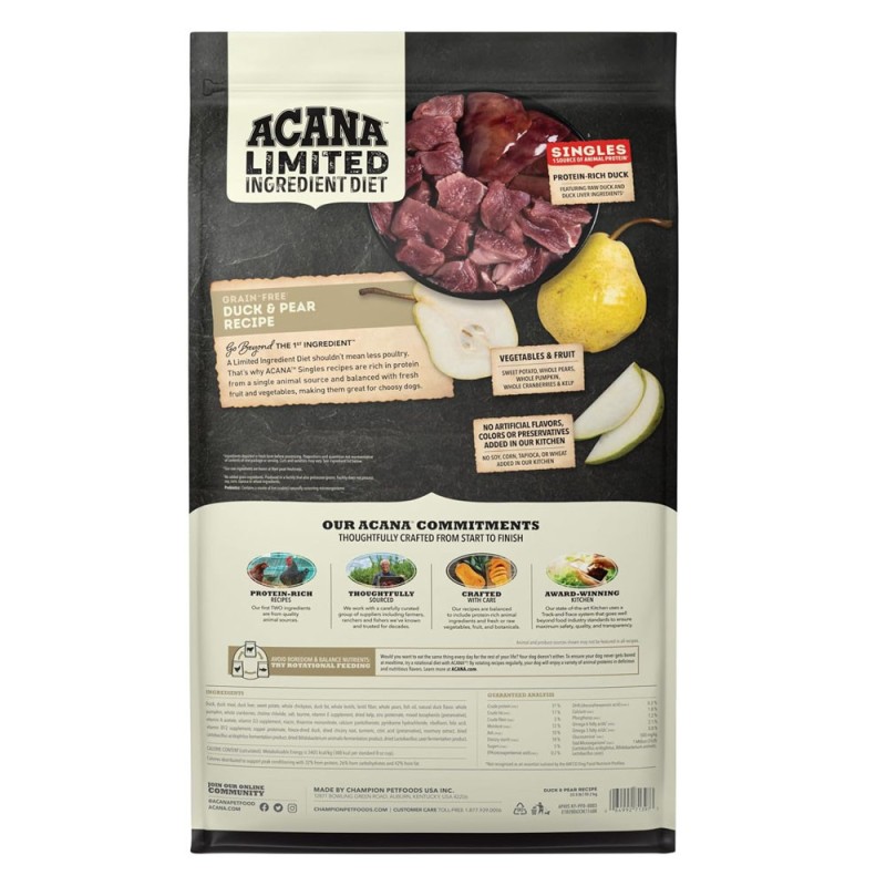 Alimento Acana para Perros Adultos Pato y Pera 10.2 Kg