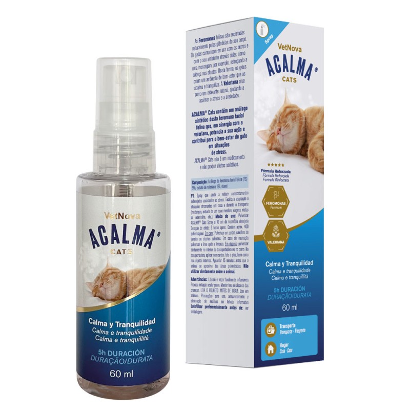 Acalma Spray Antiestrés con Feromonas para Gatos 60 ml