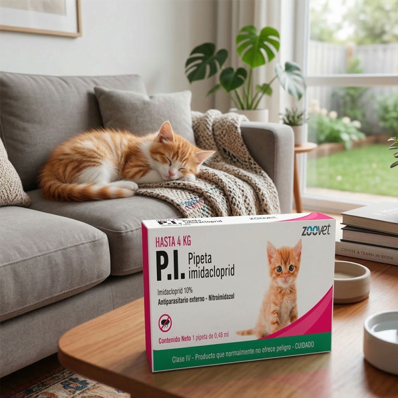 Antipulgas P.I. Gatos hasta 4kg - Pipeta Control Pulgas - Patmo Pet