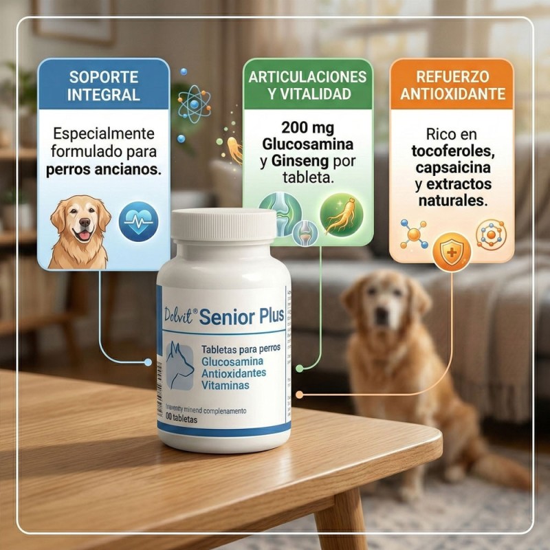 Suplemento Dolvit Senior Plus Para Perros Mayores 90 Tabletas