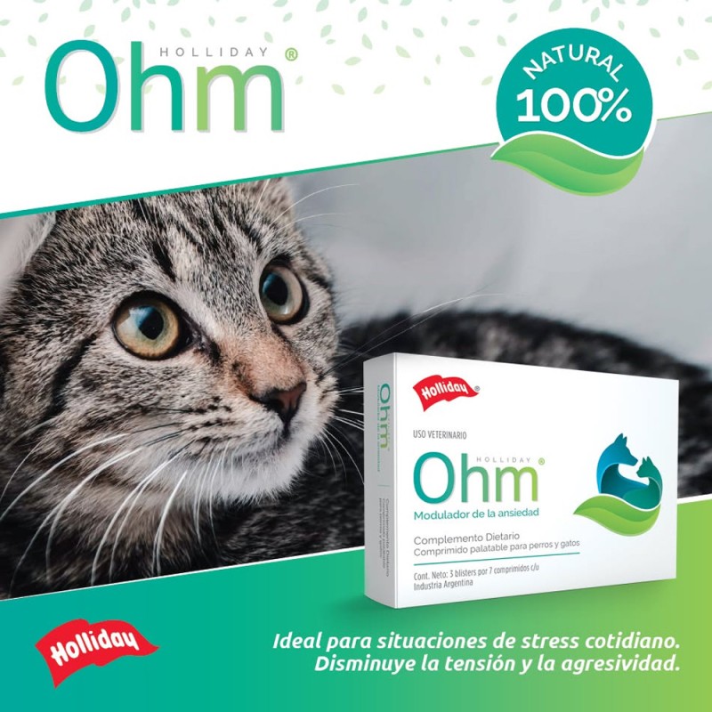 Holliday OHM Modulador de Ansiedad Para Mascotas 21 Tabletas