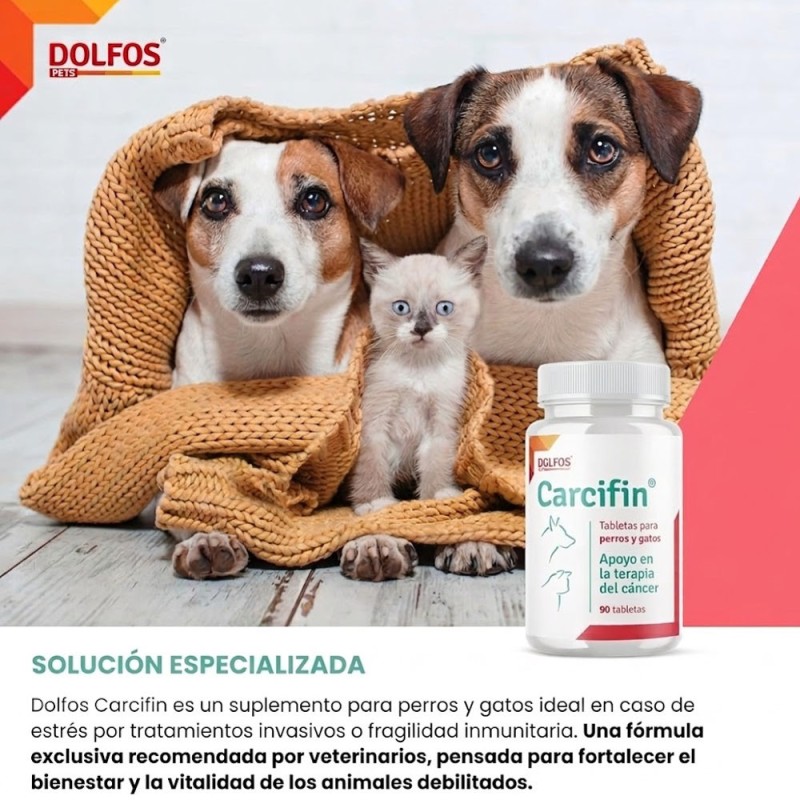 Suplemento Dolfos Carcifin Para Perros y Gatos 90 tab