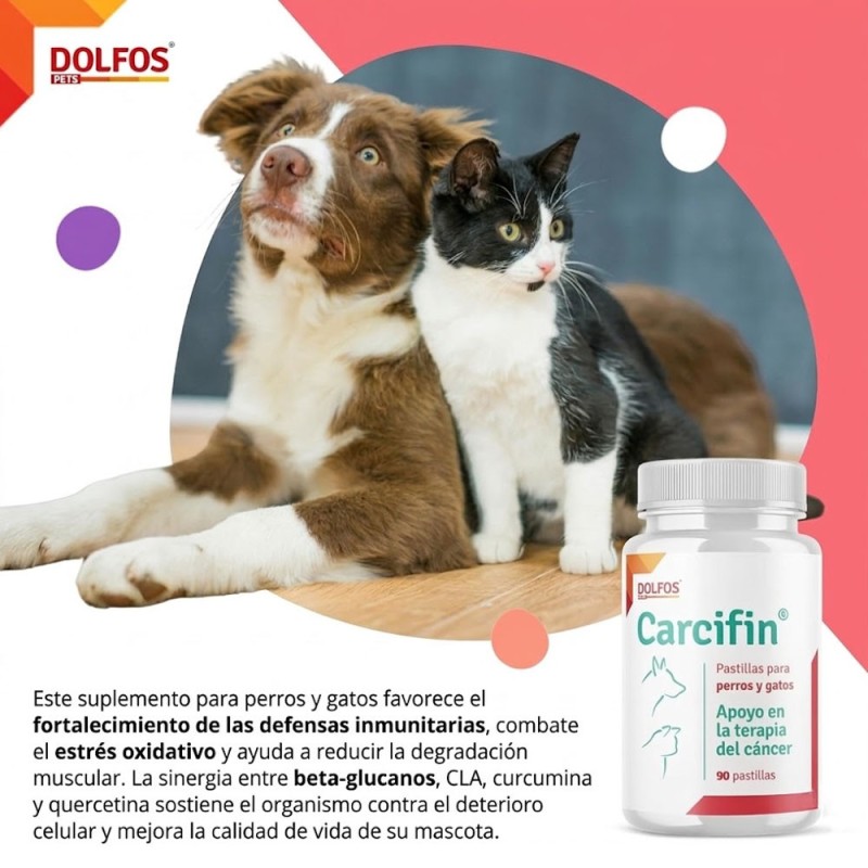 Suplemento Dolfos Carcifin Para Perros y Gatos 90 tab