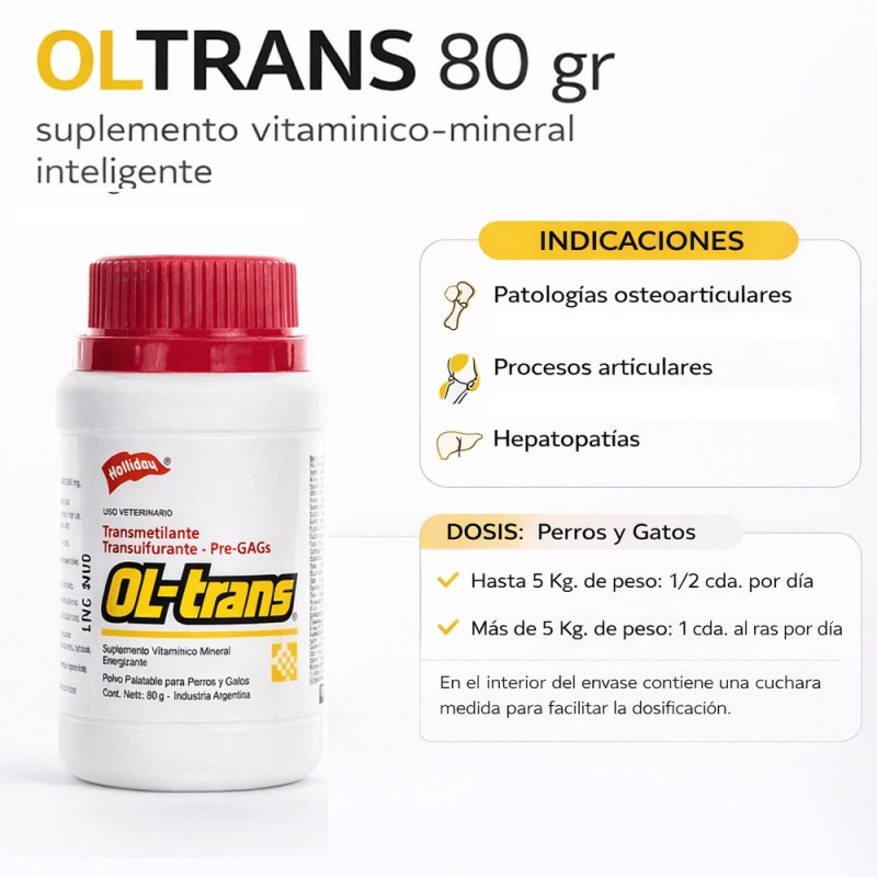 OL-Trans Suplemento Vitaminico Para Perros y Gatos 80 gr