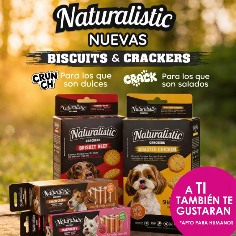 Galletas Para Perros Naturalistic Sabor a Carne Brisket 200g