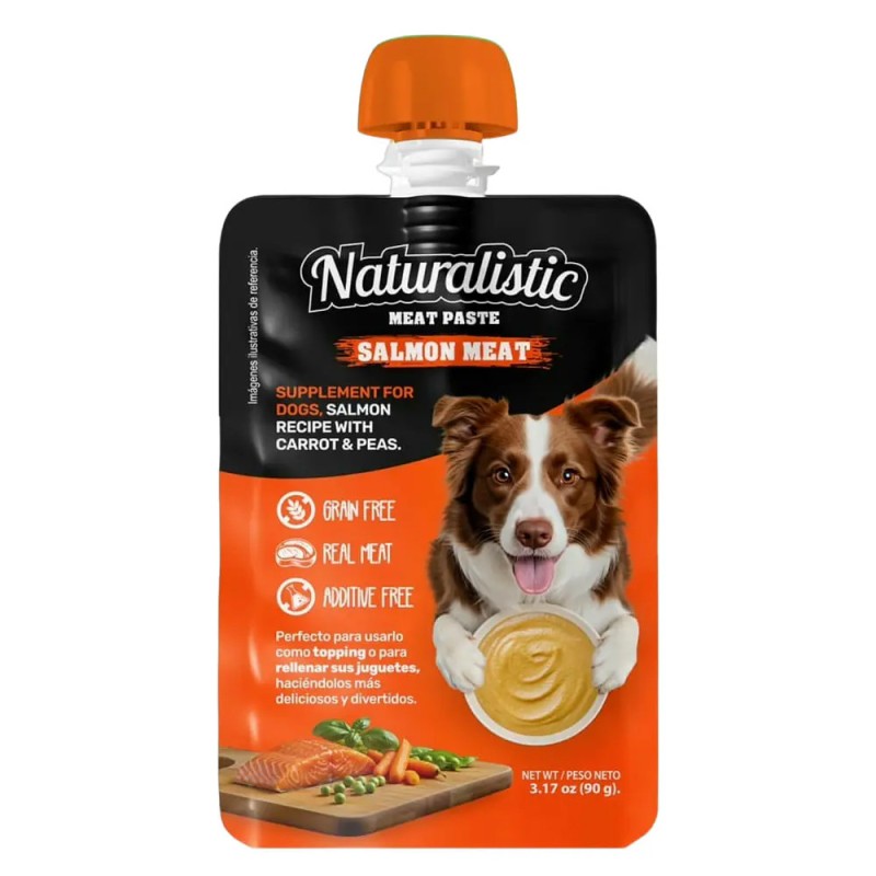 Snack Para Perros Naturalistic Pasta de Salmón 90gr